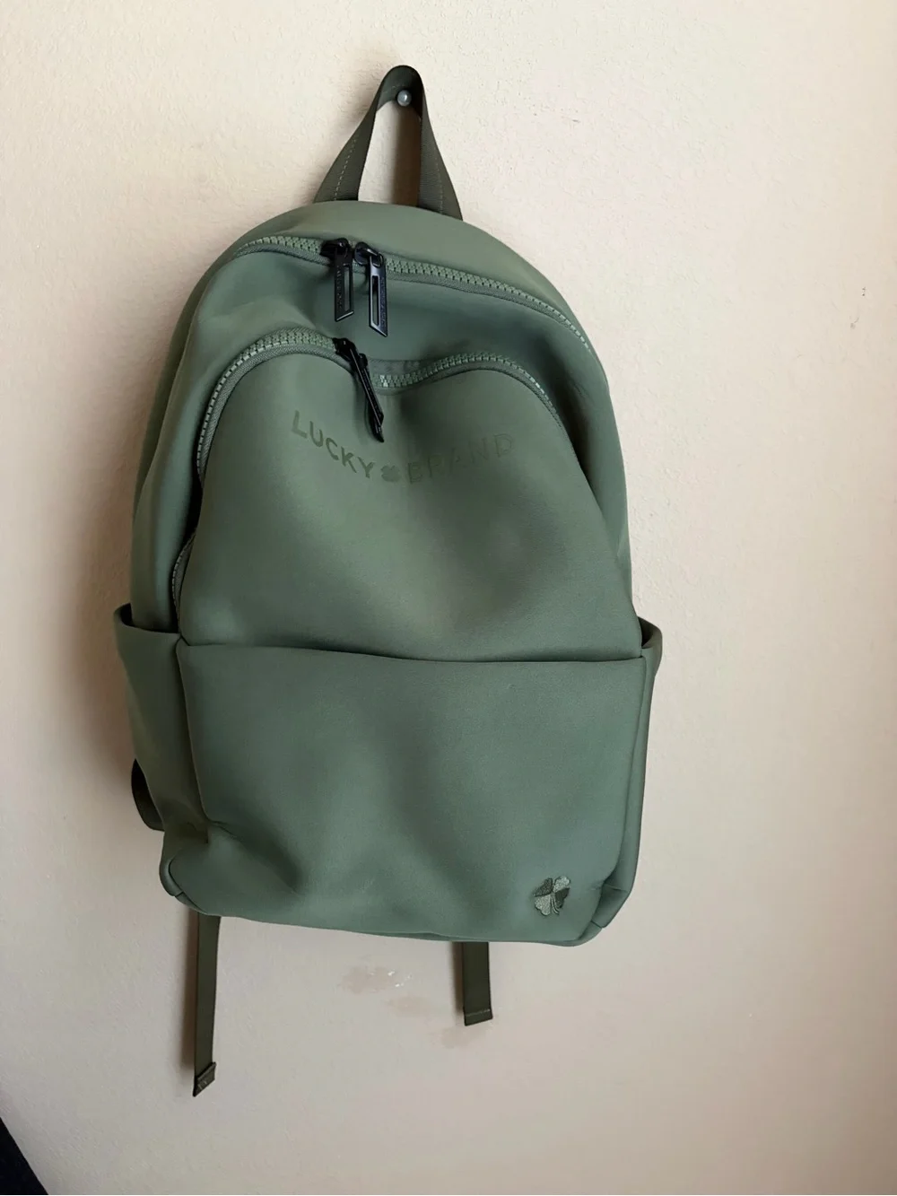 Lucky Brand Olive Green Men's Backpack with Front Pocket